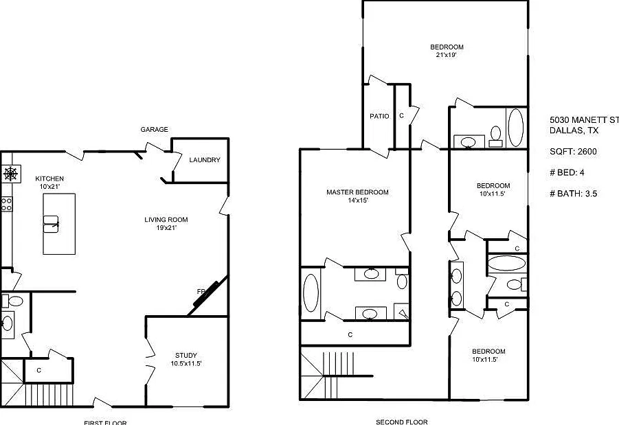 4 bed, 3.5 bath, 2600 sqft, $5,850 — Photo 4