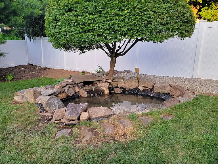 working pond with filteration system