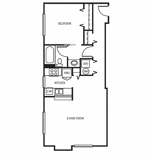 Floor plan 1X1 700