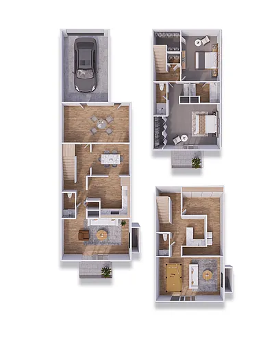 Floor plan Townhome BTH1
