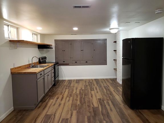 Kitchen/Dining with built-in cabinets
