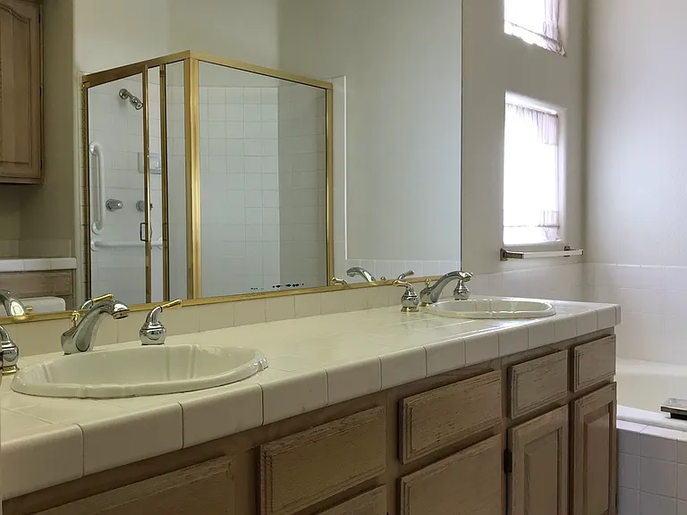 Master Bathroom with his and hers sink