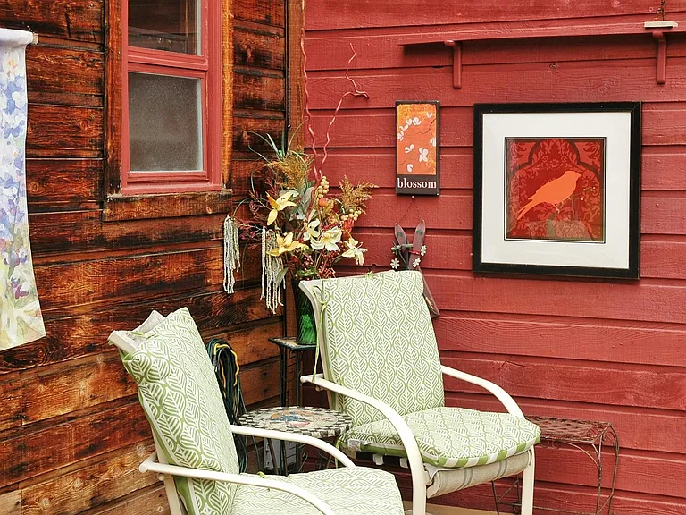 Seating area on the large back deck