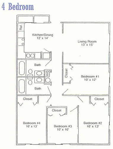 Floor plan 4 Bedroom