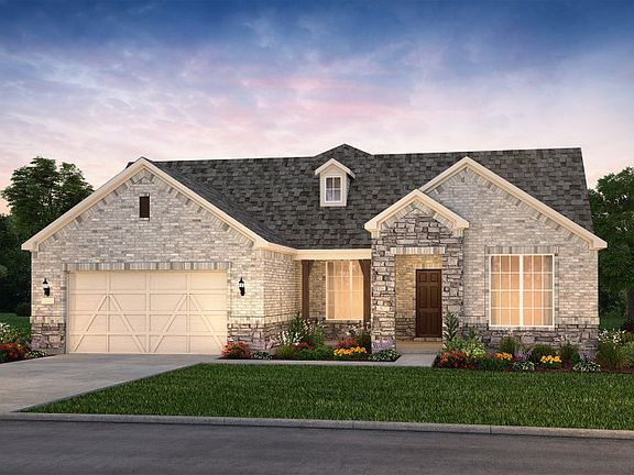 The Stellar, a one-story home with 2-car garage, shown with Home Exterior LS204