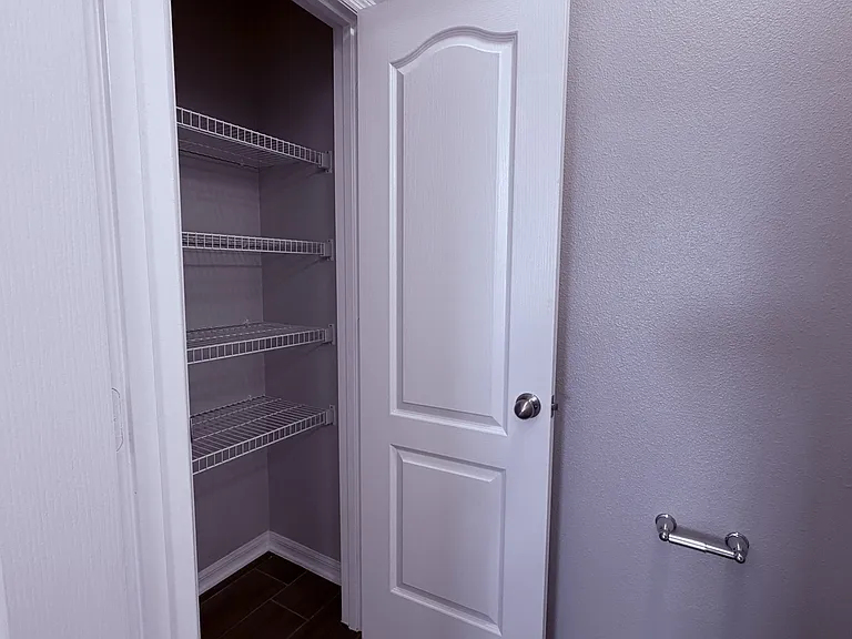 Master bath linen closet