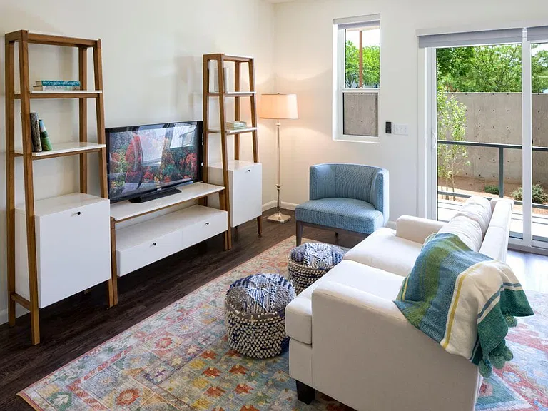 All units are unfurnished, this "Chile-Line" studio pictured "staged" to show potential. Studio 115 coming available soon.