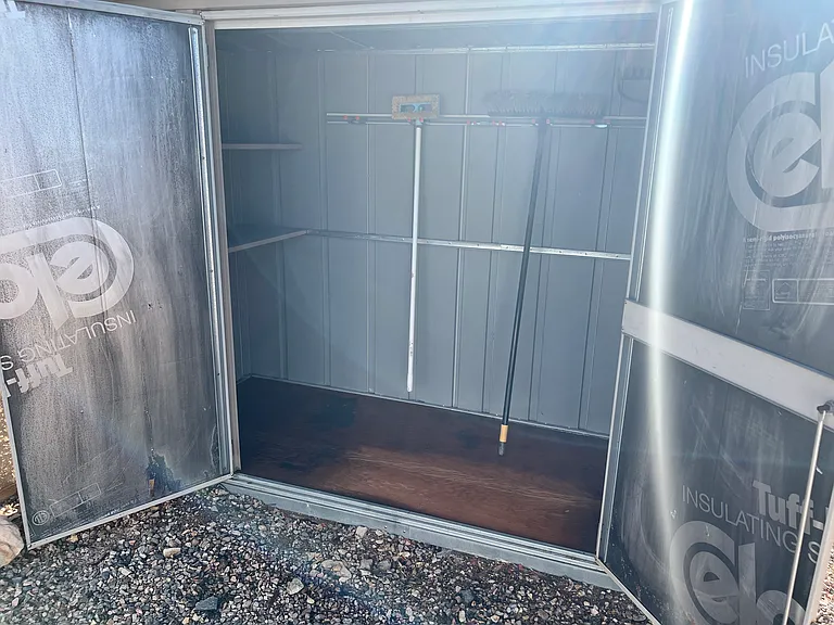 Inside of storage shed