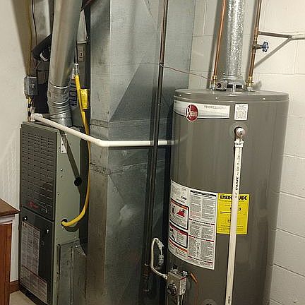 Furnace and hot water tank