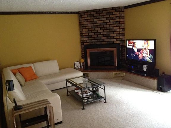 Family Room with Wood Burning Fireplace