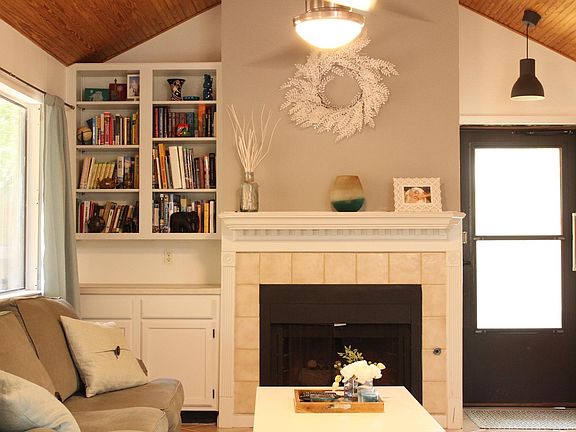 Living Room with beautiful fire place