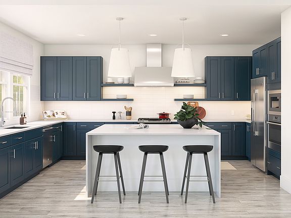 Breakfast bar in kitchen