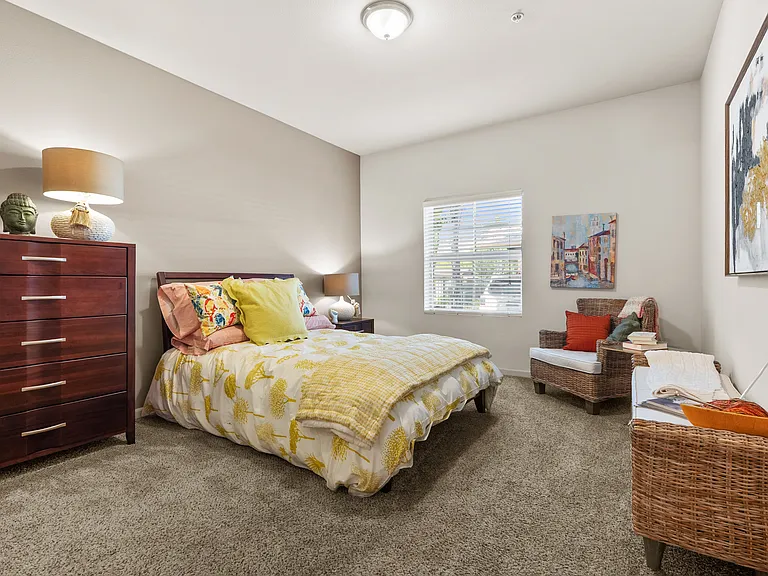 Large bedroom view from entry door