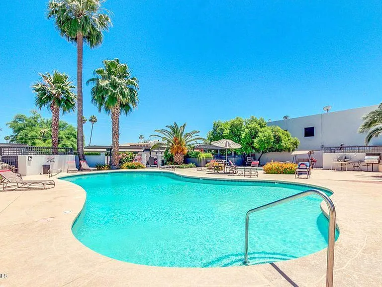 Large saltwater heated community pool