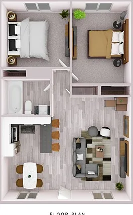 Two bed two bath floor plan Two bed two bath floor plan