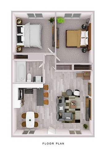 Floor plan Two Bedroom