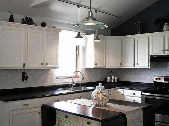 stainless steel appliances and new counter tops