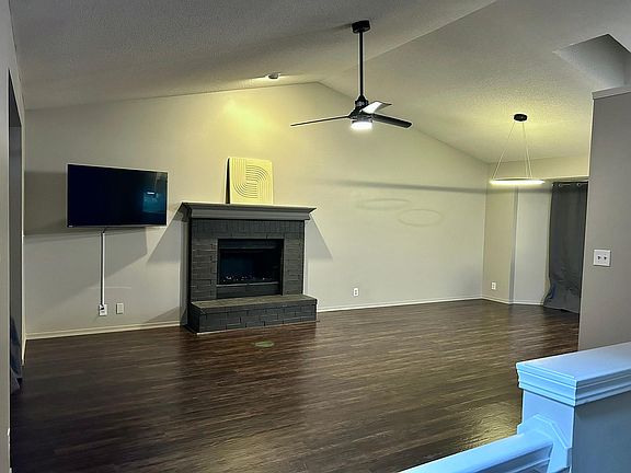 Living room with new 50" smart TV