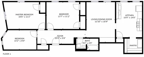 Floor plan Fordham Court