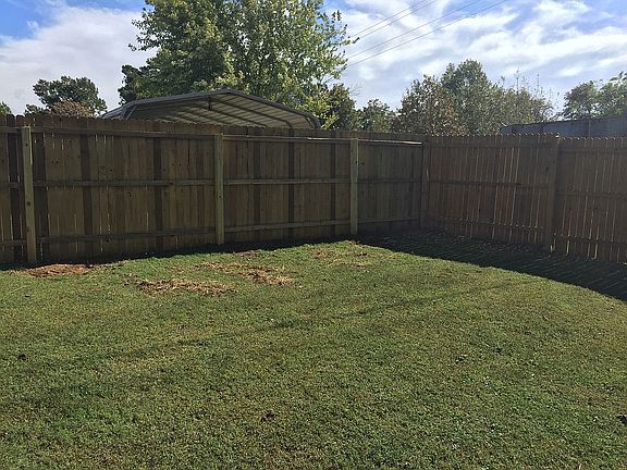 Fenced in back yard