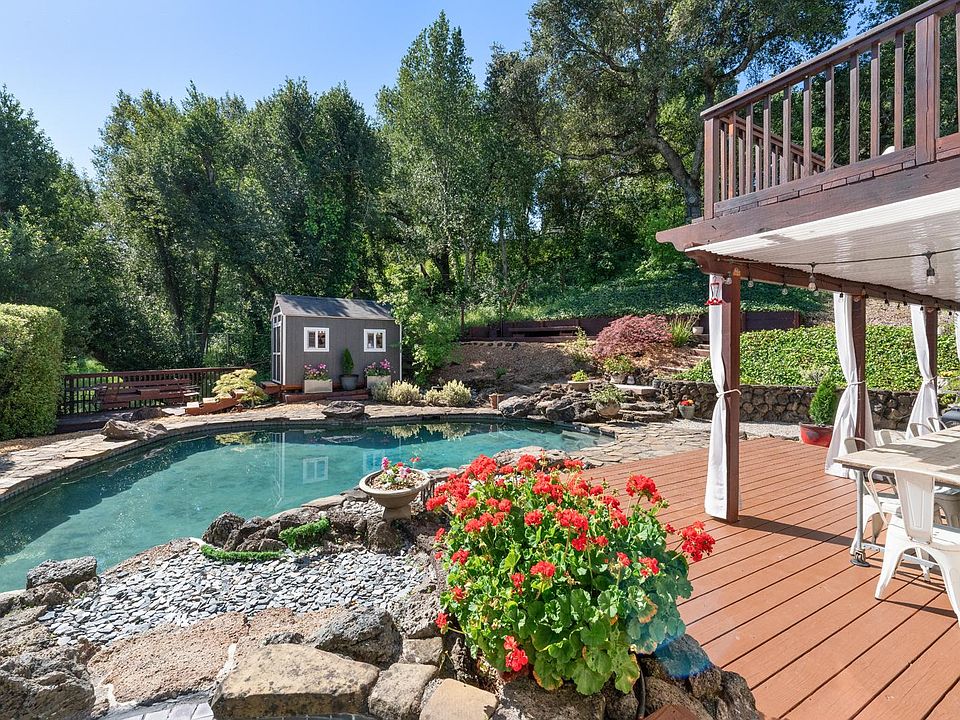 backyard with pool and hot tub