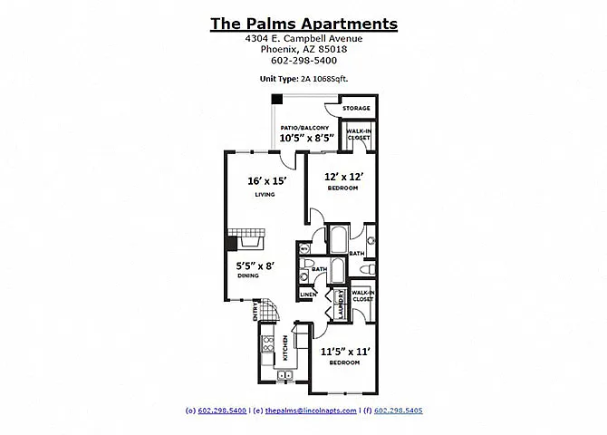 Floor plan Two Bedroom
