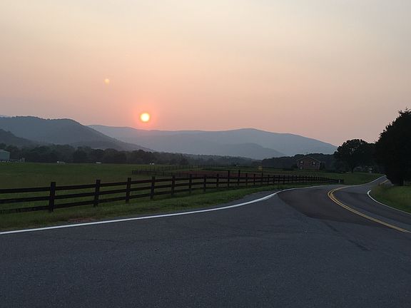 Sun set over Parker Mt. 