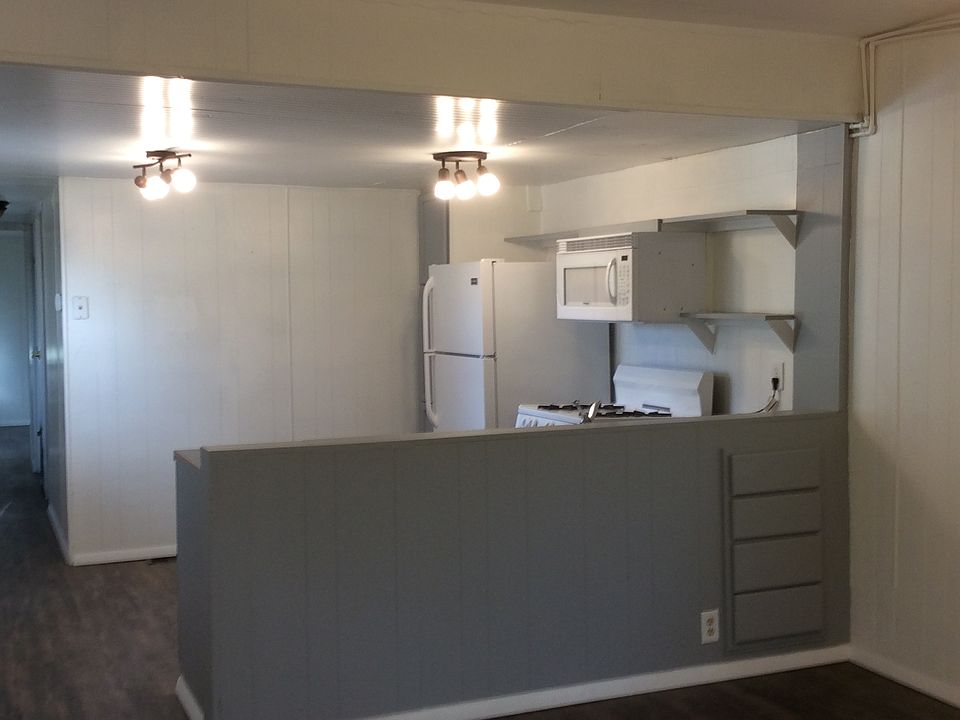 renovated kitchen from entry door way
