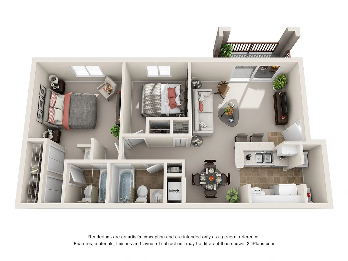 Floor plan Two Bedroom