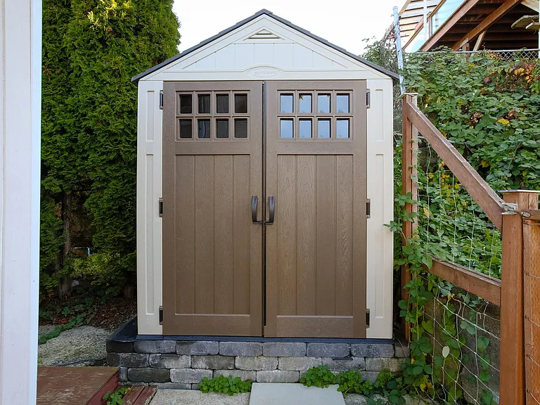 Small storage shed.