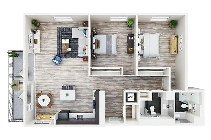 Floor plan 2X2 B
