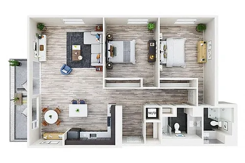 Floor plan 2X2 B