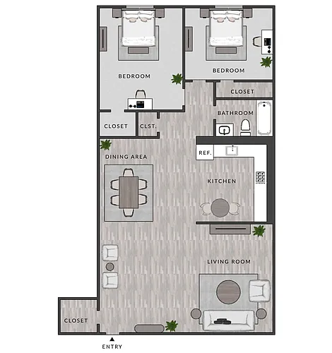 Floor plan B4 - 2x1 (LS)