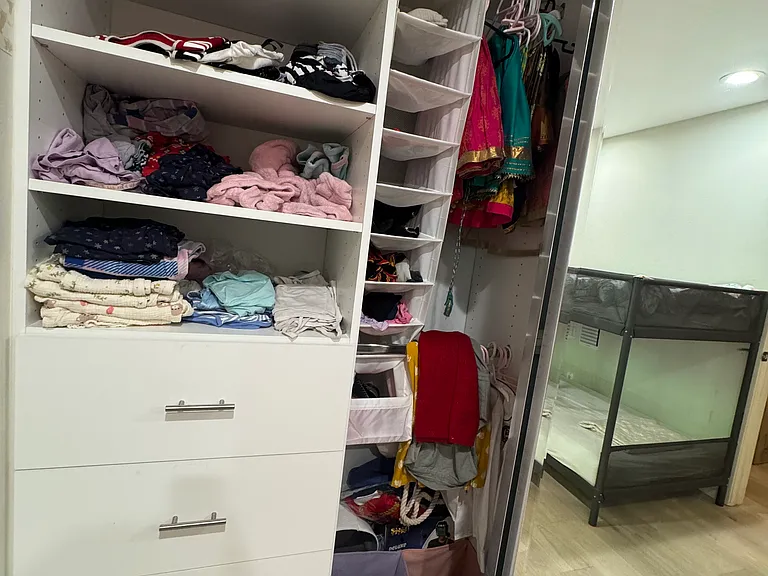 Kids bedroom furnished closet