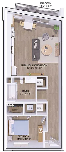 Floor plan 5B-1C