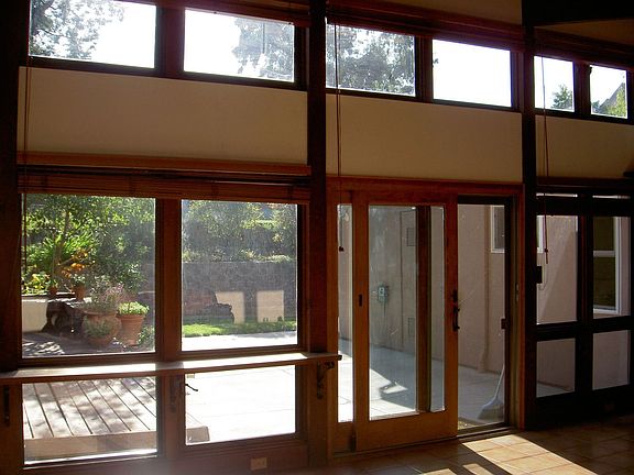 wood beam family room