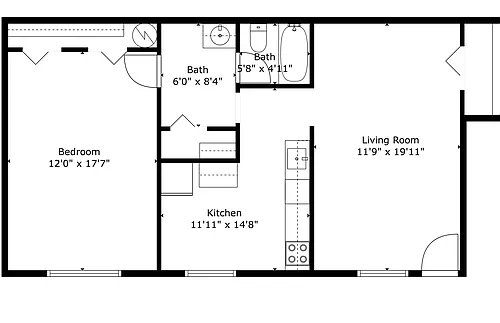 Floor plan 1 Bedroom