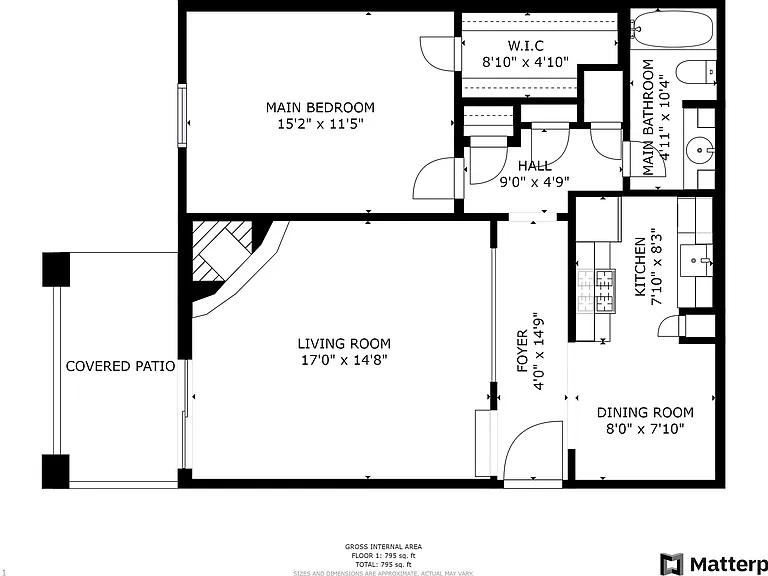 1 Bedroom x 1 Bathroom - 900SF - 10FB10 1 Bedroom x 1 Bathroom - 900SF - 10FB10