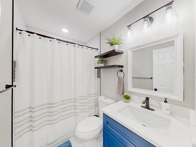 Shared bathroom in hallway