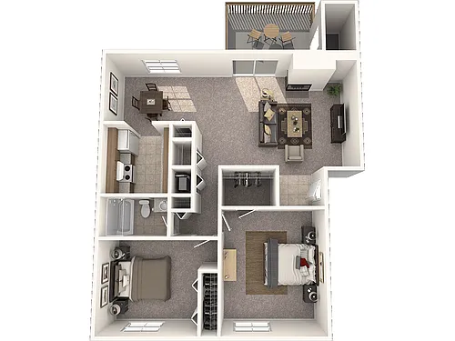 Floor plan The Nest: Two Bedroom Apartment