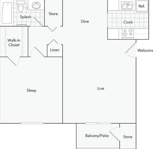 Floorplan 1E Floorplan 1E