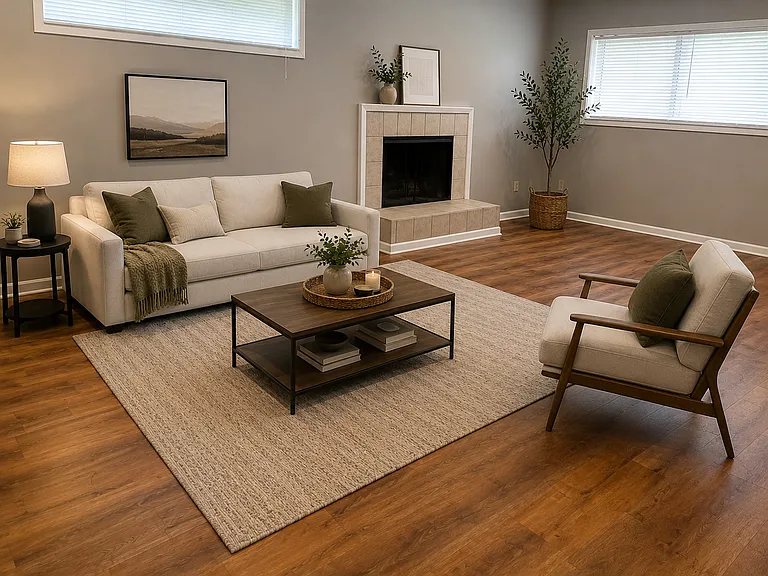 Mockup of family room