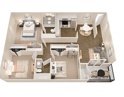 Floor plan Renovated Three Bedroom
