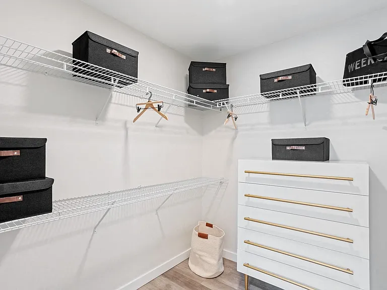 Spacious primary closet