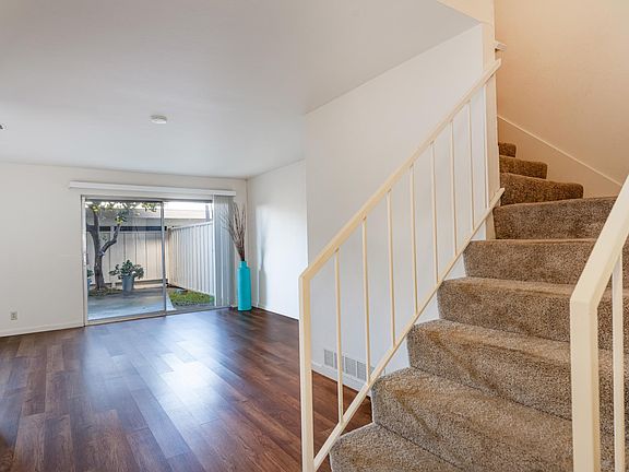 Living room from front door. Vinyl flooring