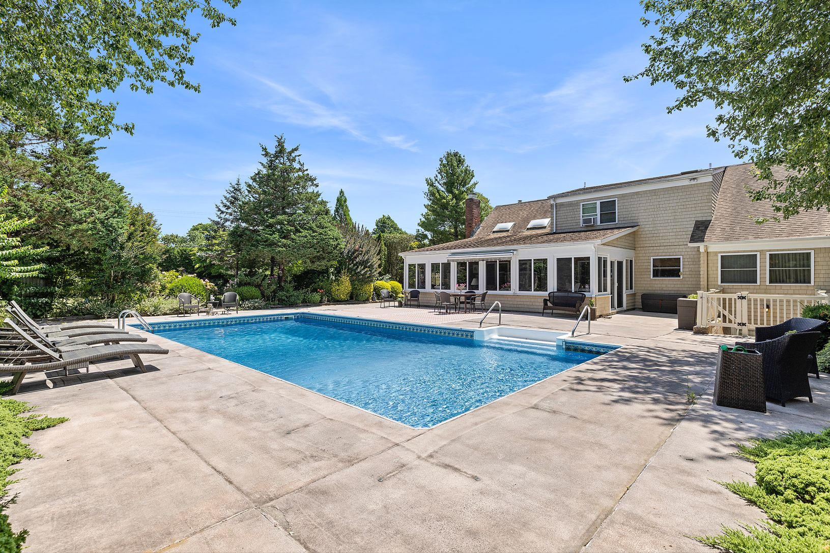 Pool and Rear Elevation