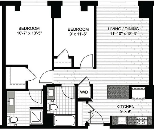 Floor plan 2 Bedrooms D