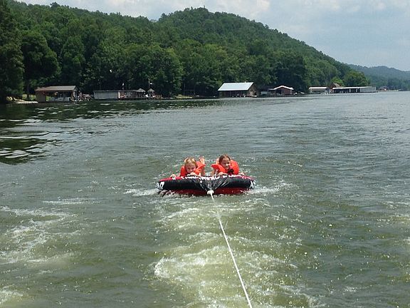 Tubing by lot to the left