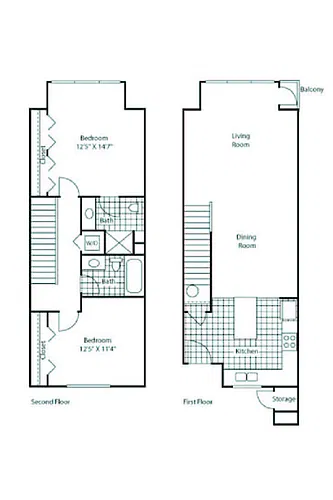 Floor plan 2 Bedroom C8tr Renovated