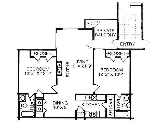 Floor plan 2 Bedroom